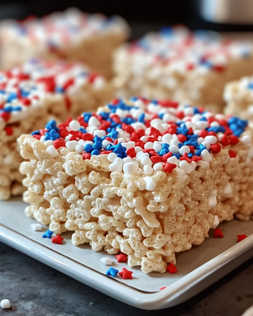 Festive 4th of July Rice Krispie Treats