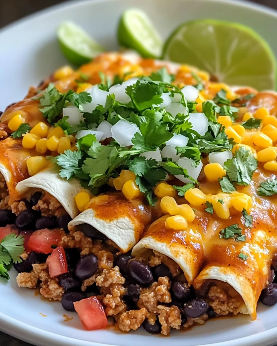 Ground Turkey Black Bean Enchiladas: A Delicious Twist!