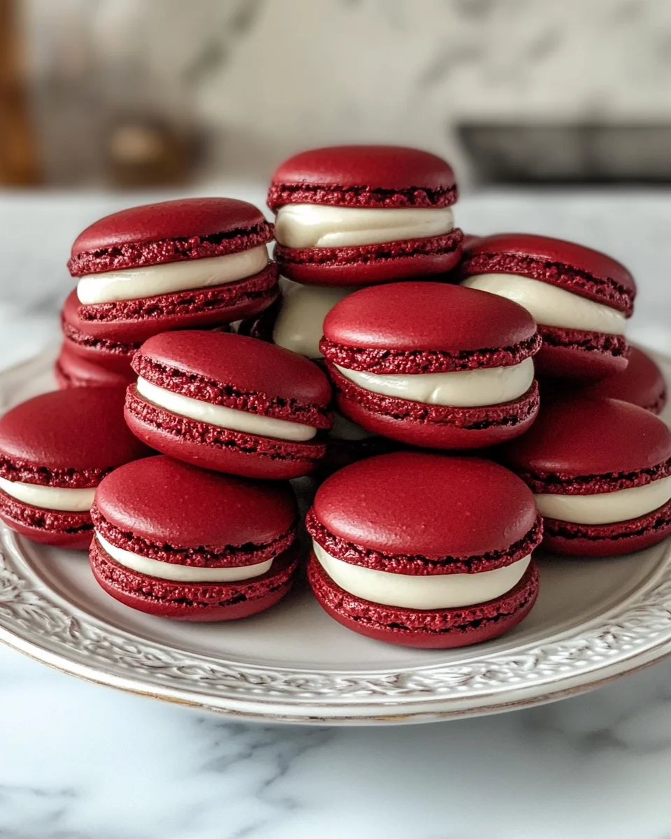 Red Velvet Cake Macarons