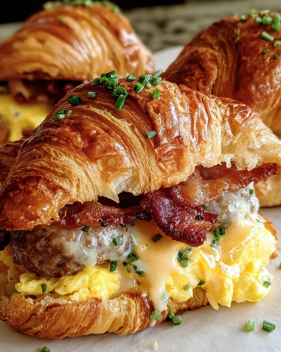 Breakfast Croissant Sandwiches