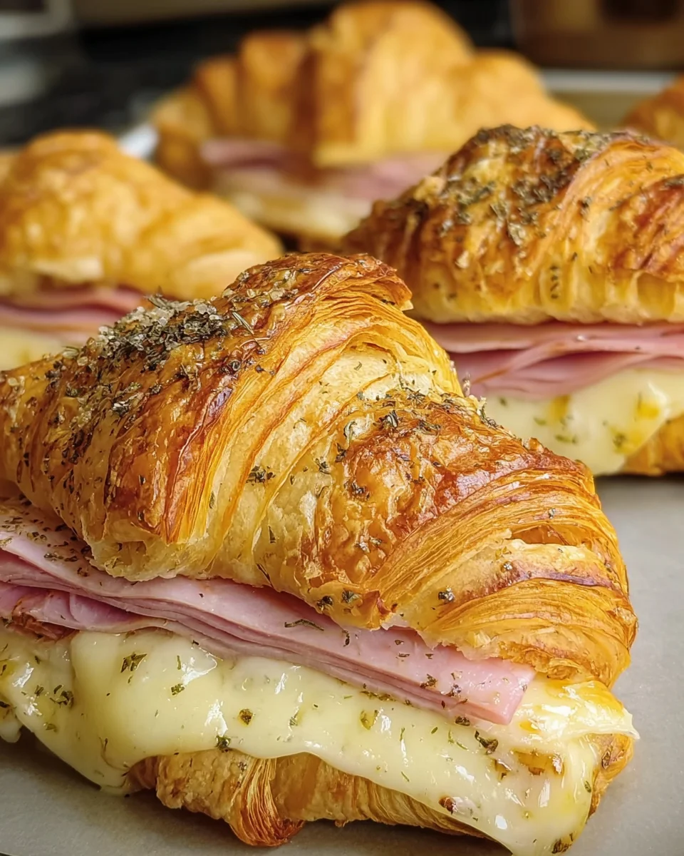 Ham and Cheese Croissant Sandwiches