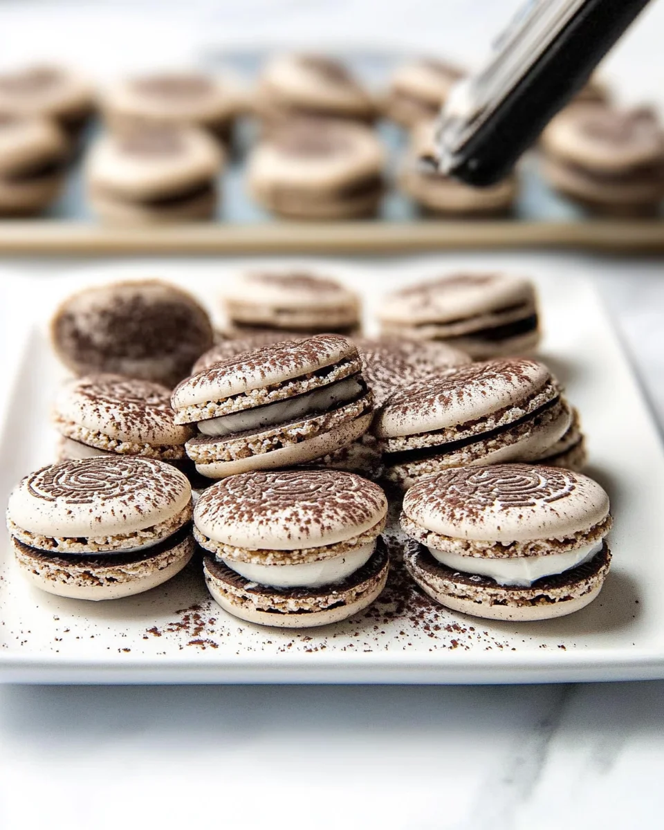 Cookies and Cream Macarons