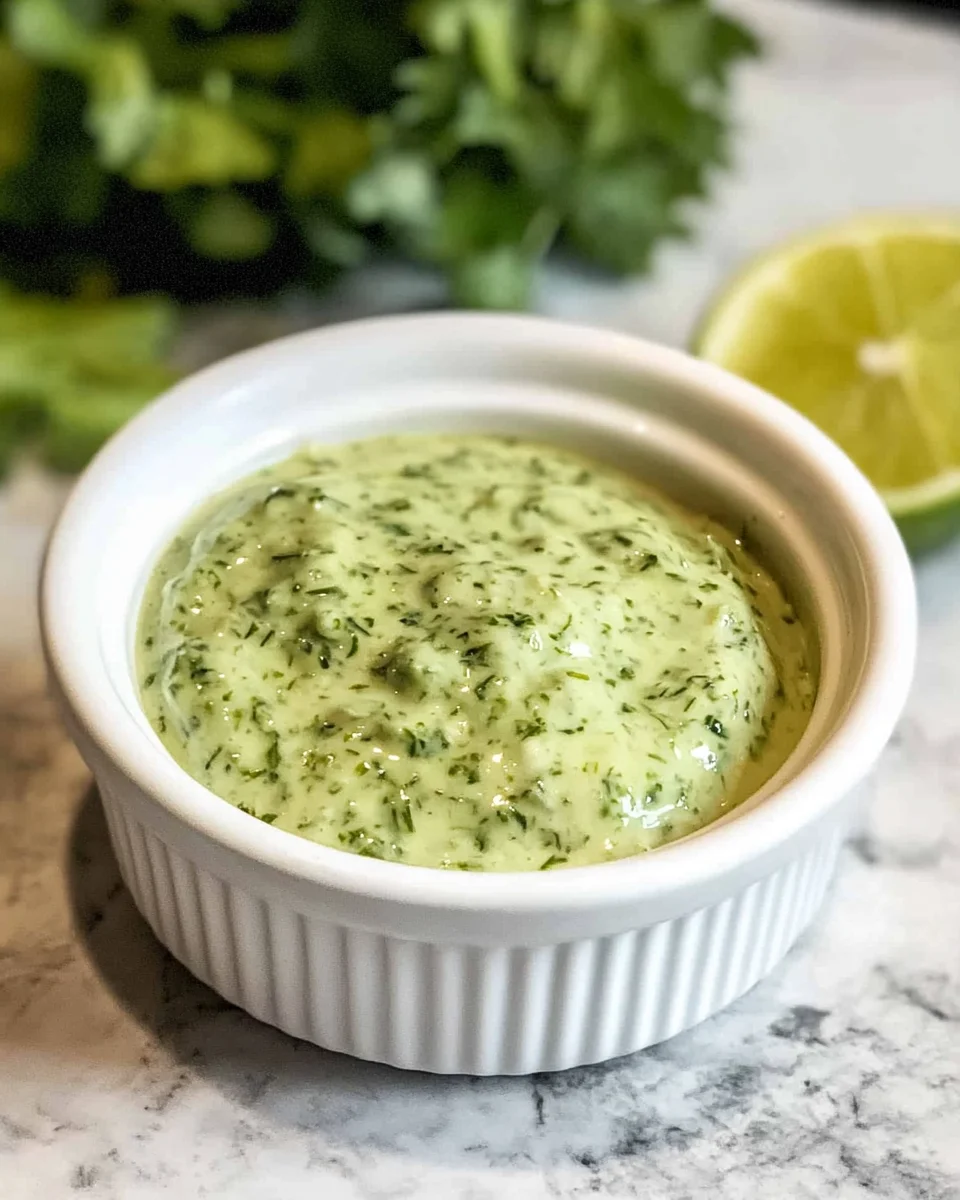 Creamy Cilantro Garlic Sauce With Jalapeños & Limes