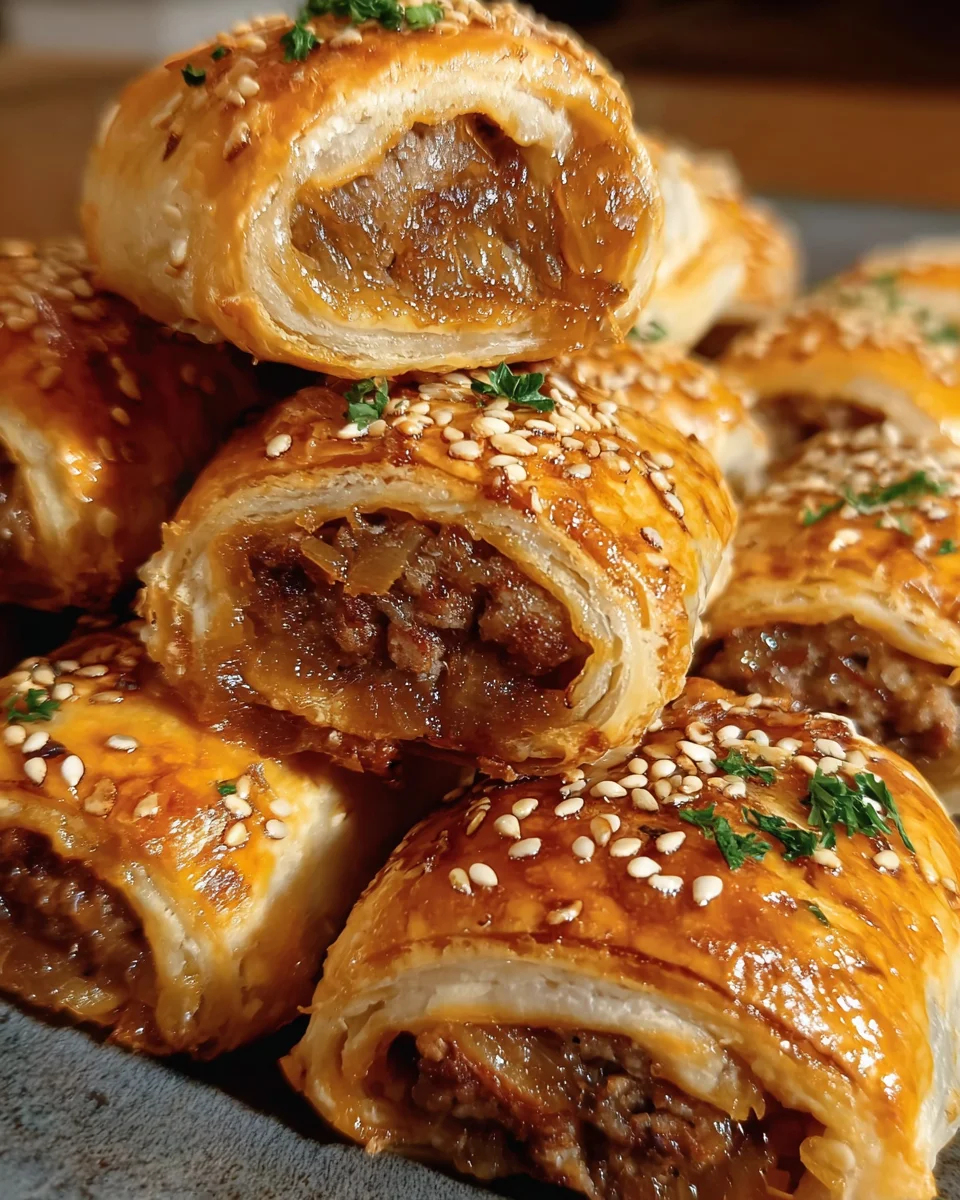 French Onion Sausage Rolls