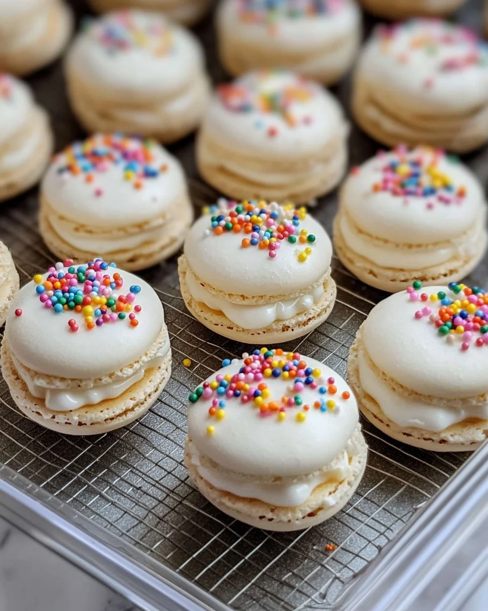 Birthday Cake Macarons