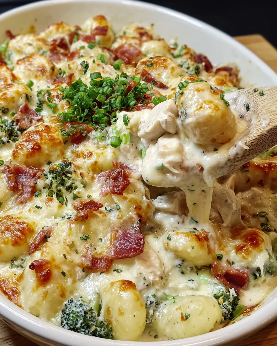Chicken Gnocchi Alfredo Bake
