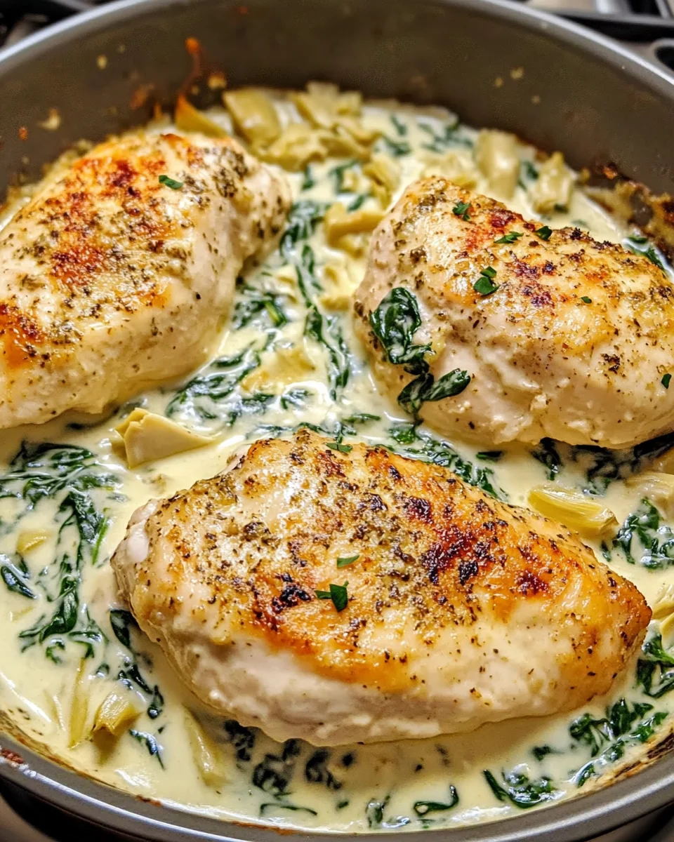 Creamy Spinach Artichoke Chicken