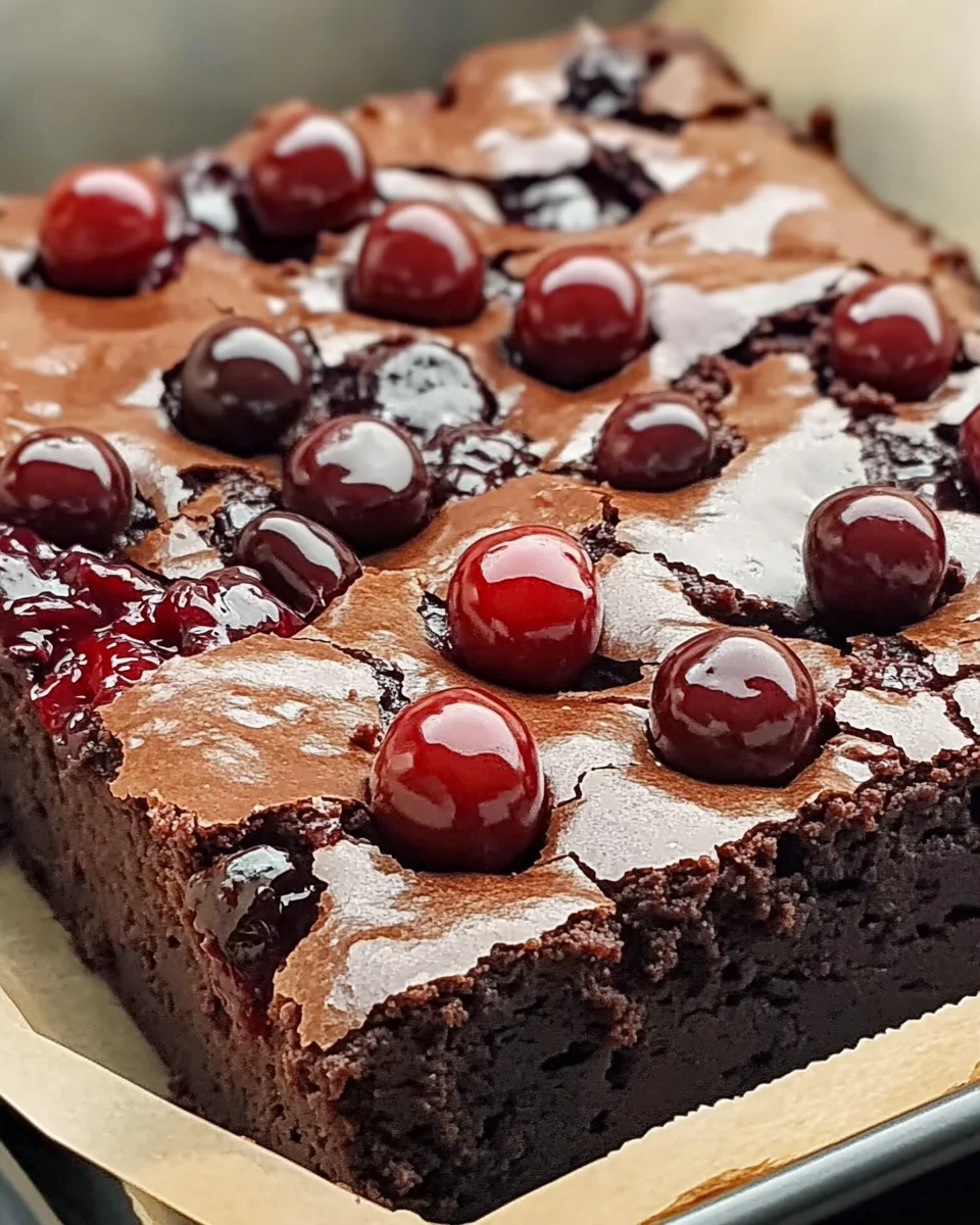 Decadent Chocolate Cherry Brownies