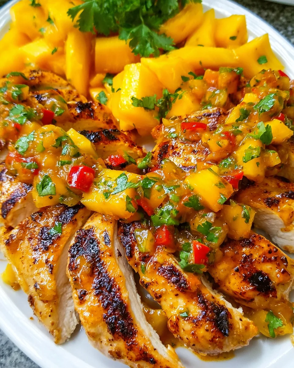 Grilled Mango Pineapple Chicken