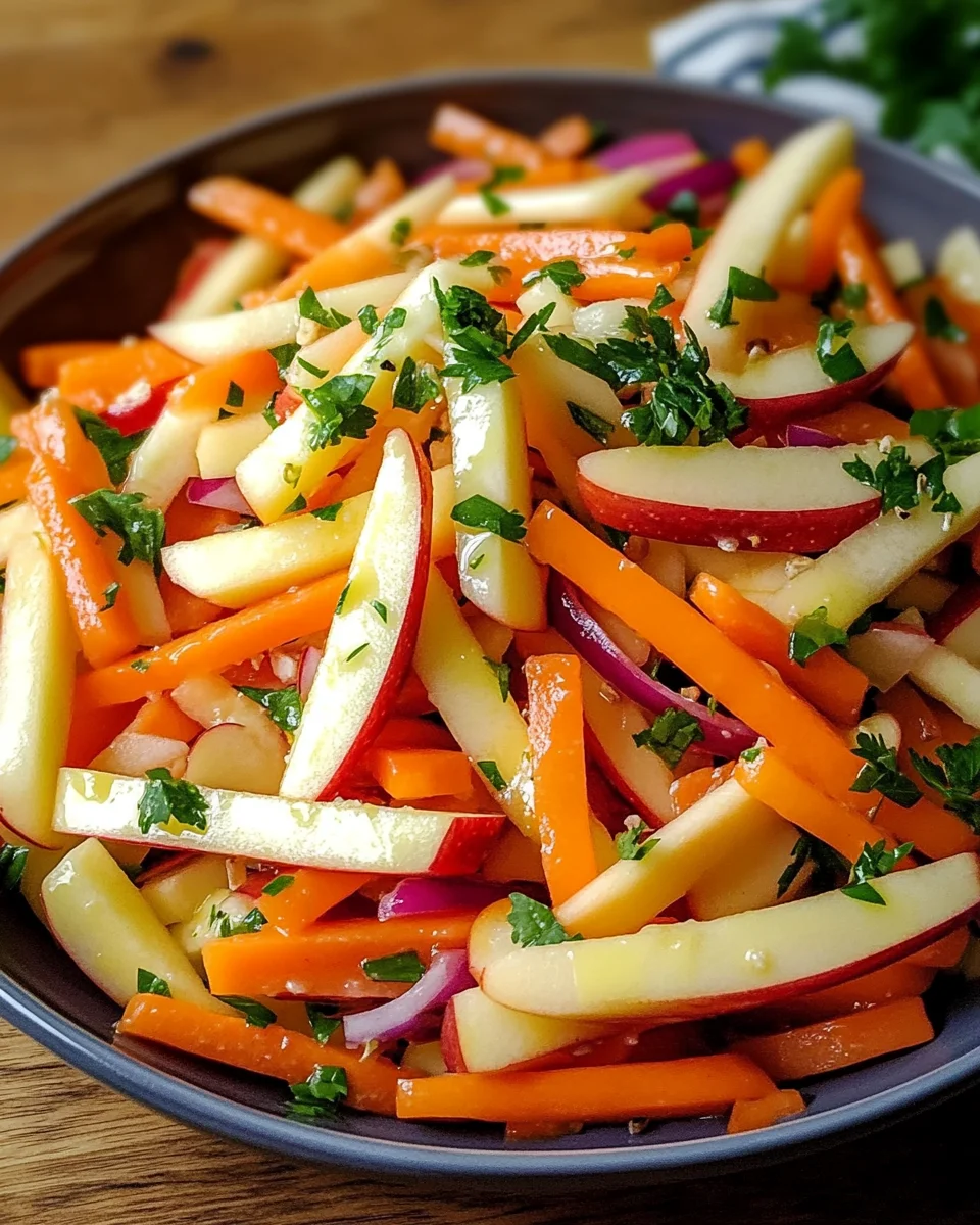 Crunchy Apple & Carrot Salad with Creamy Citrus Dressing
