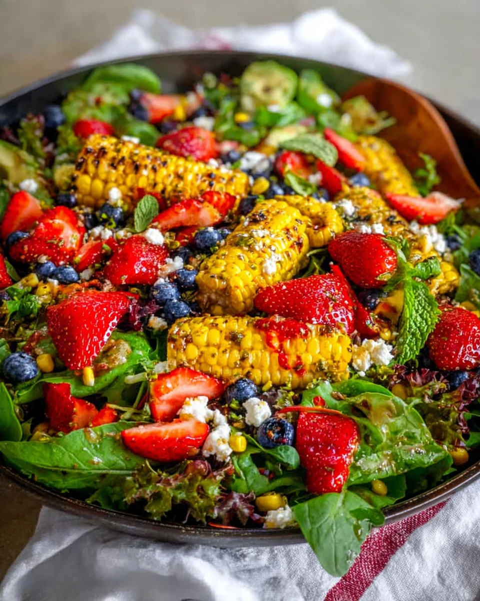 Strawberry Avocado Corn Salad