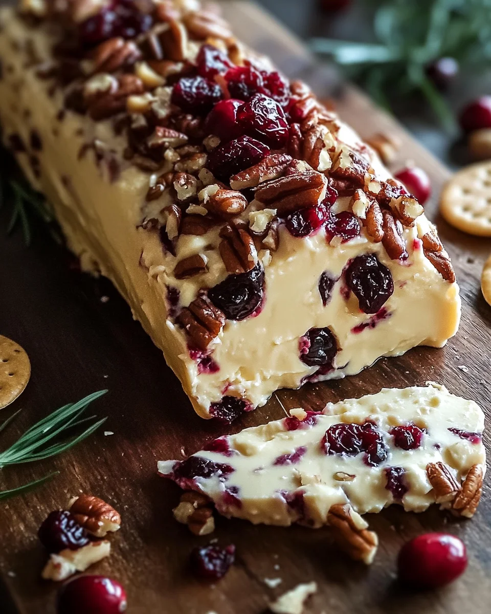 Cranberry Pecan Cheese Log