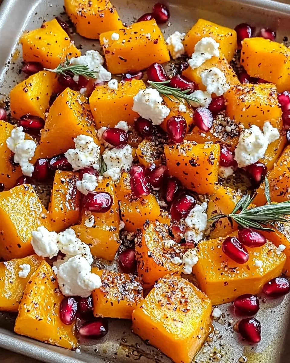 Roasted Butternut Squash with Goat Cheese