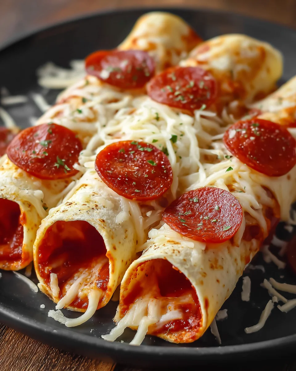 Cheesy Pepperoni Pizza Roll-Ups with Low-Carb Tortillas