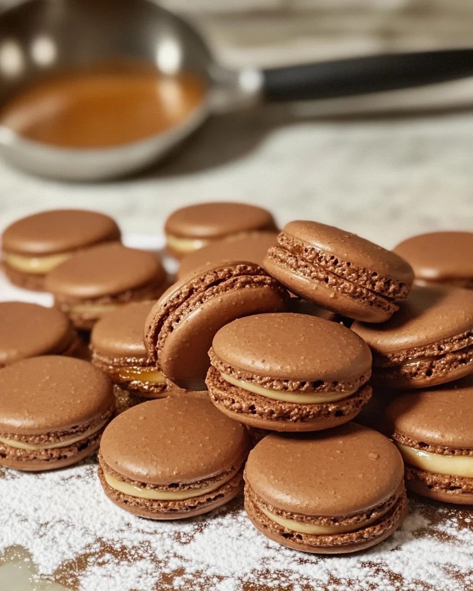 Mocha Caramel Macarons