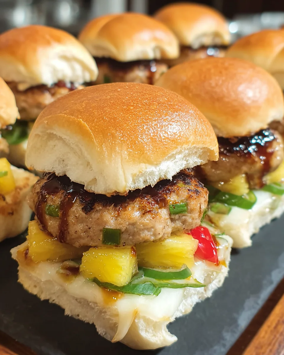 Hawaiian Turkey Burger Sliders