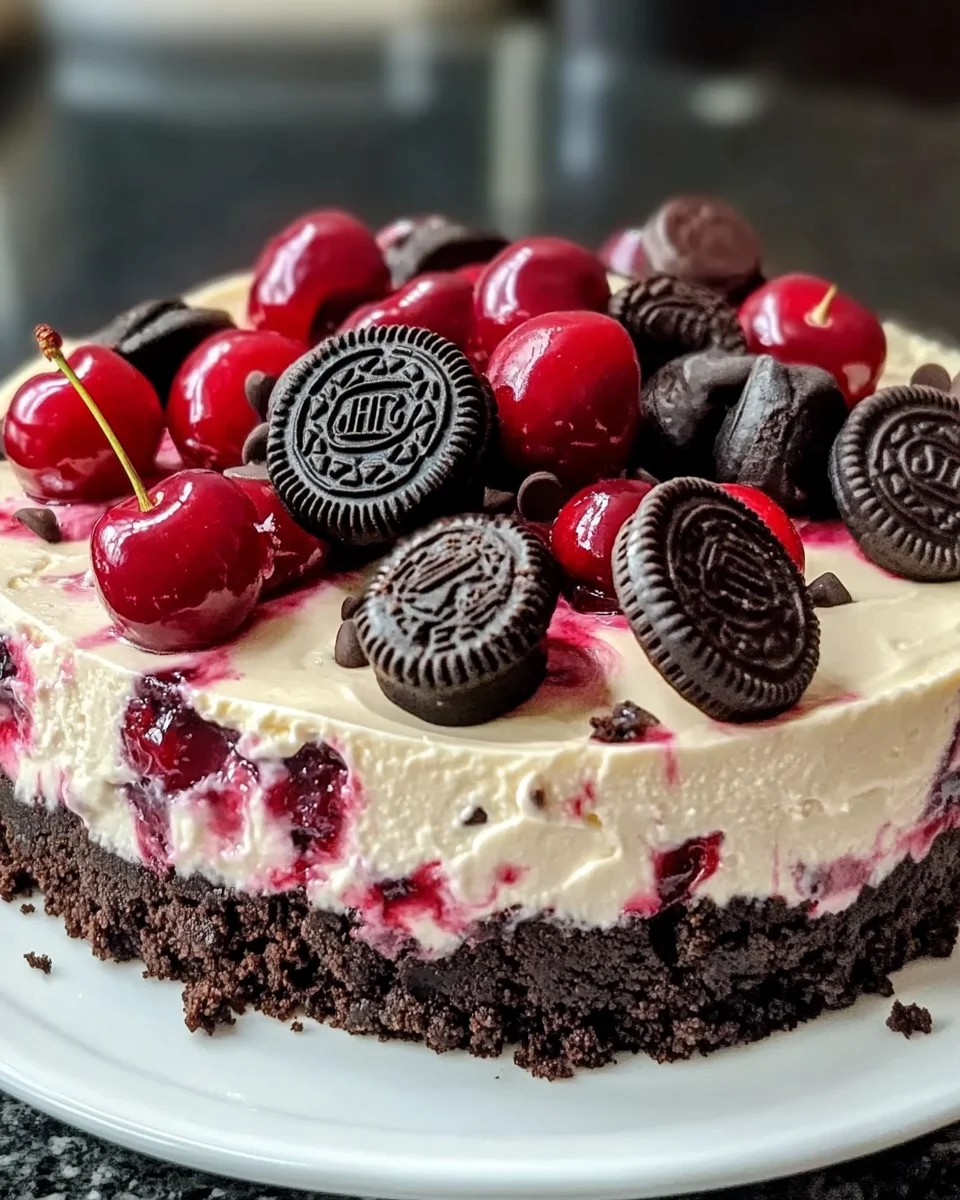 Oreo Cherry Cheesecake