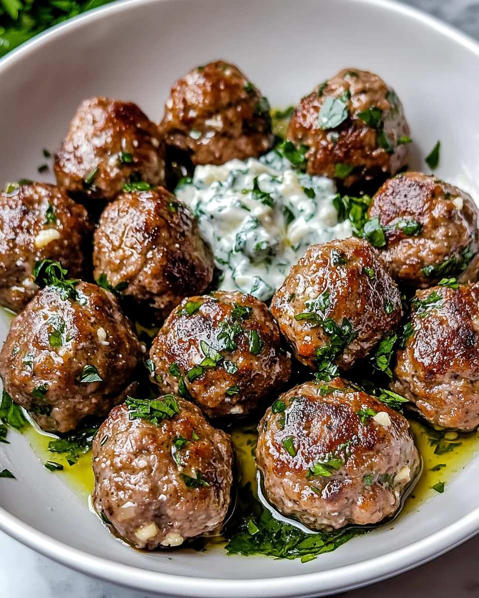 Keto Greek meatballs