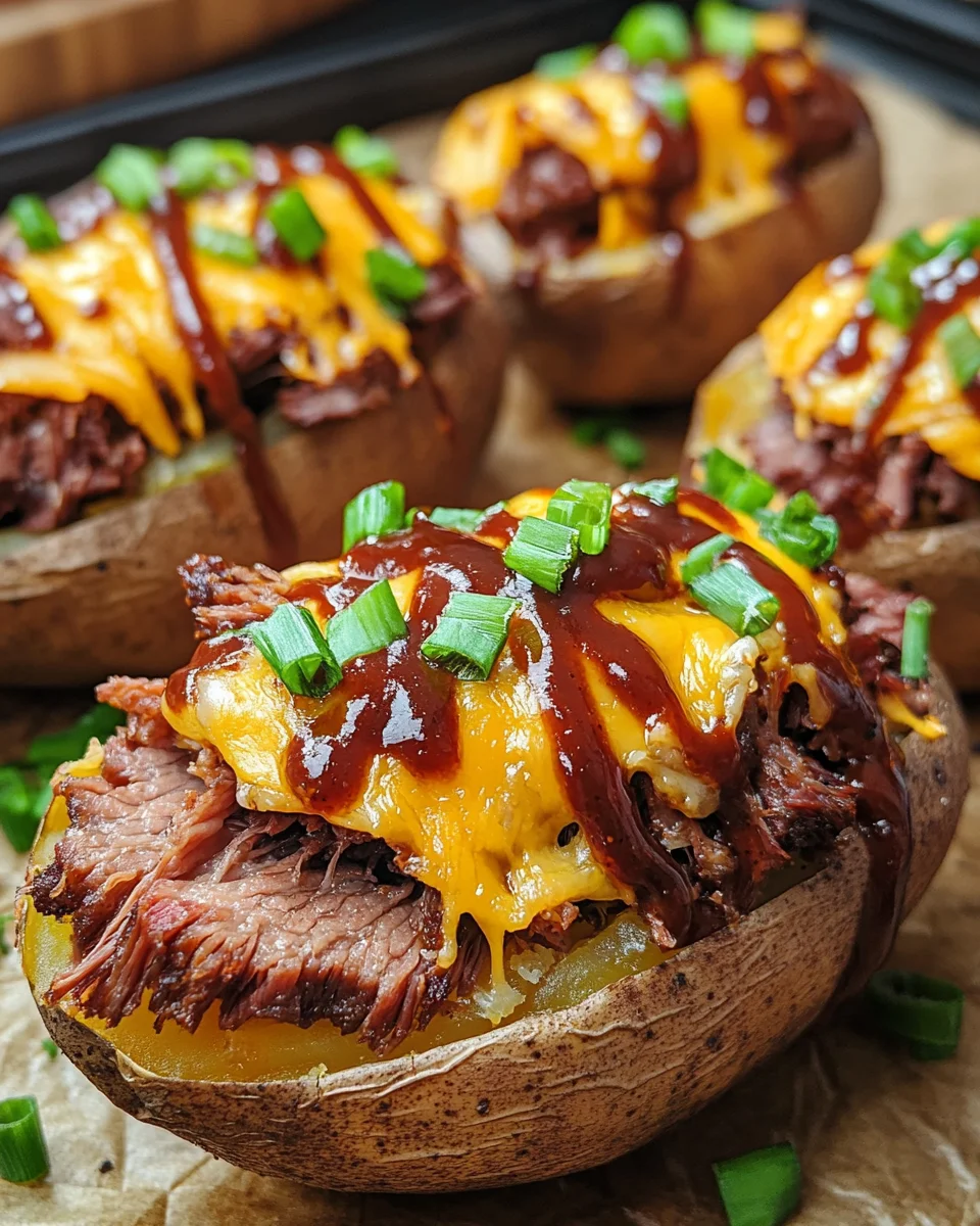Brisket Loaded Twice Baked Potatoes