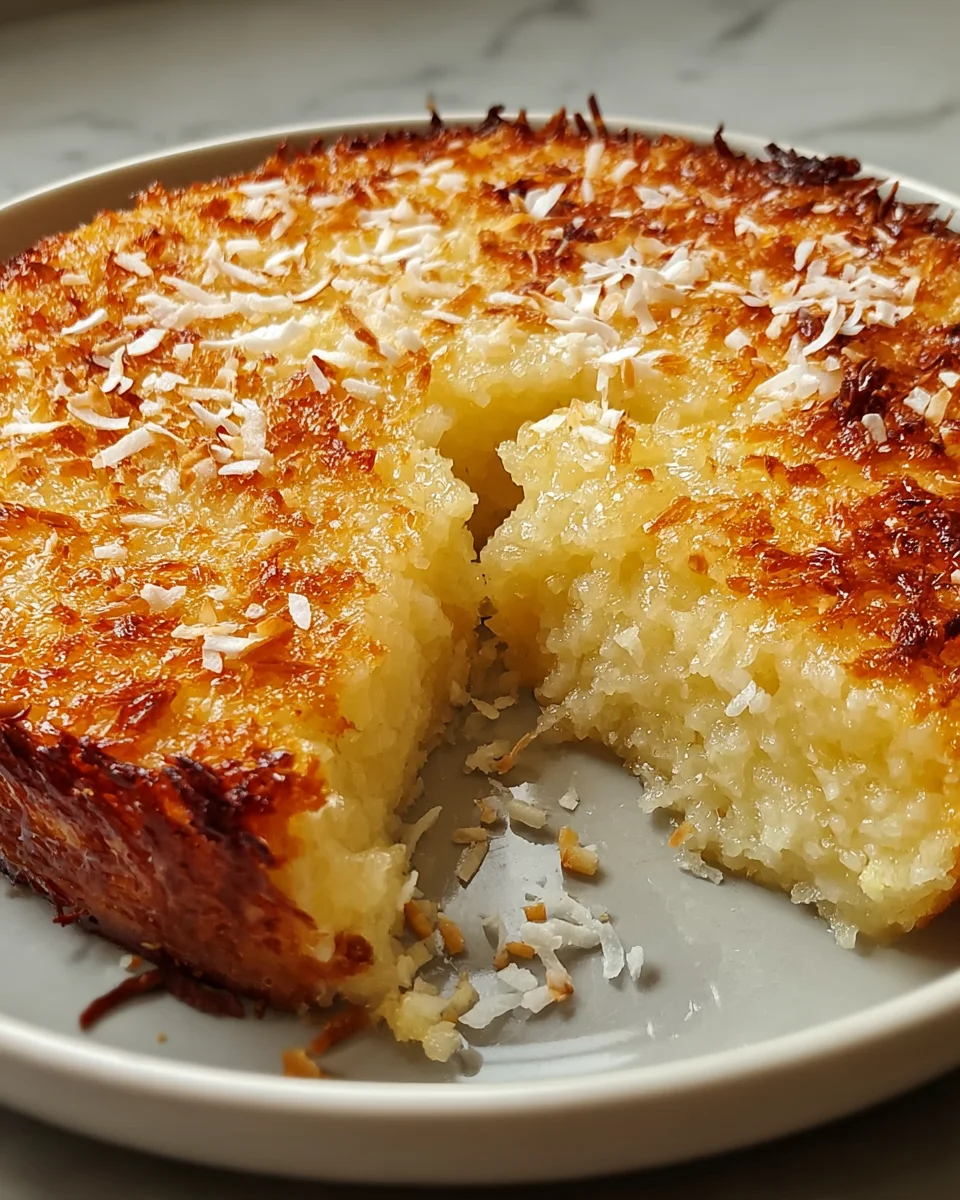 Crustless Coconut Pie Dessert