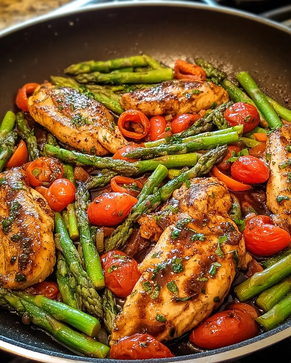 One-Pan Balsamic Chicken & Asparagus: A Simple Delight!