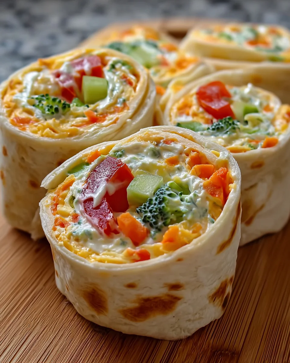 Fresh Vegetable Tortilla Roll Ups