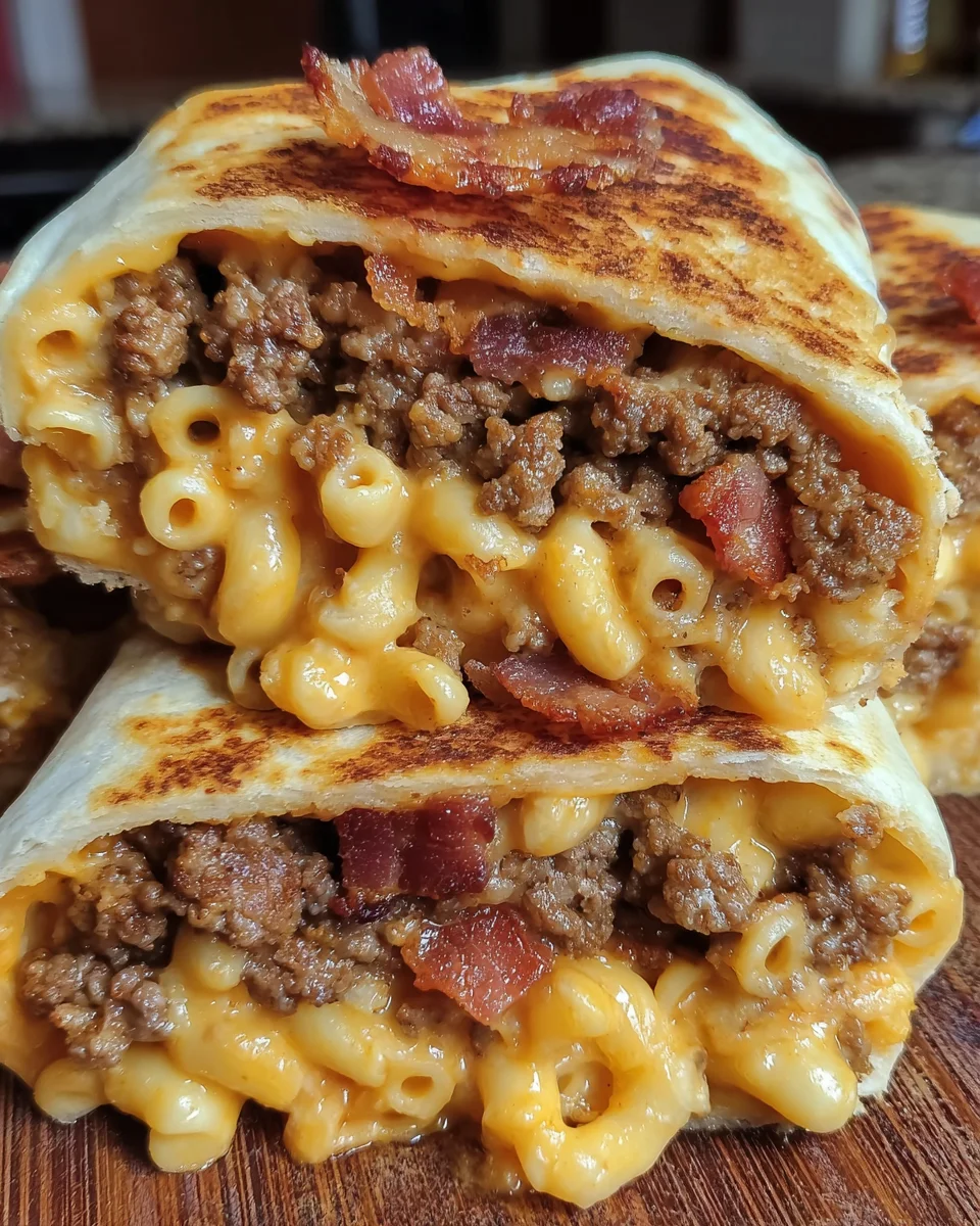 Mac Cheese Bacon Burger Rolls