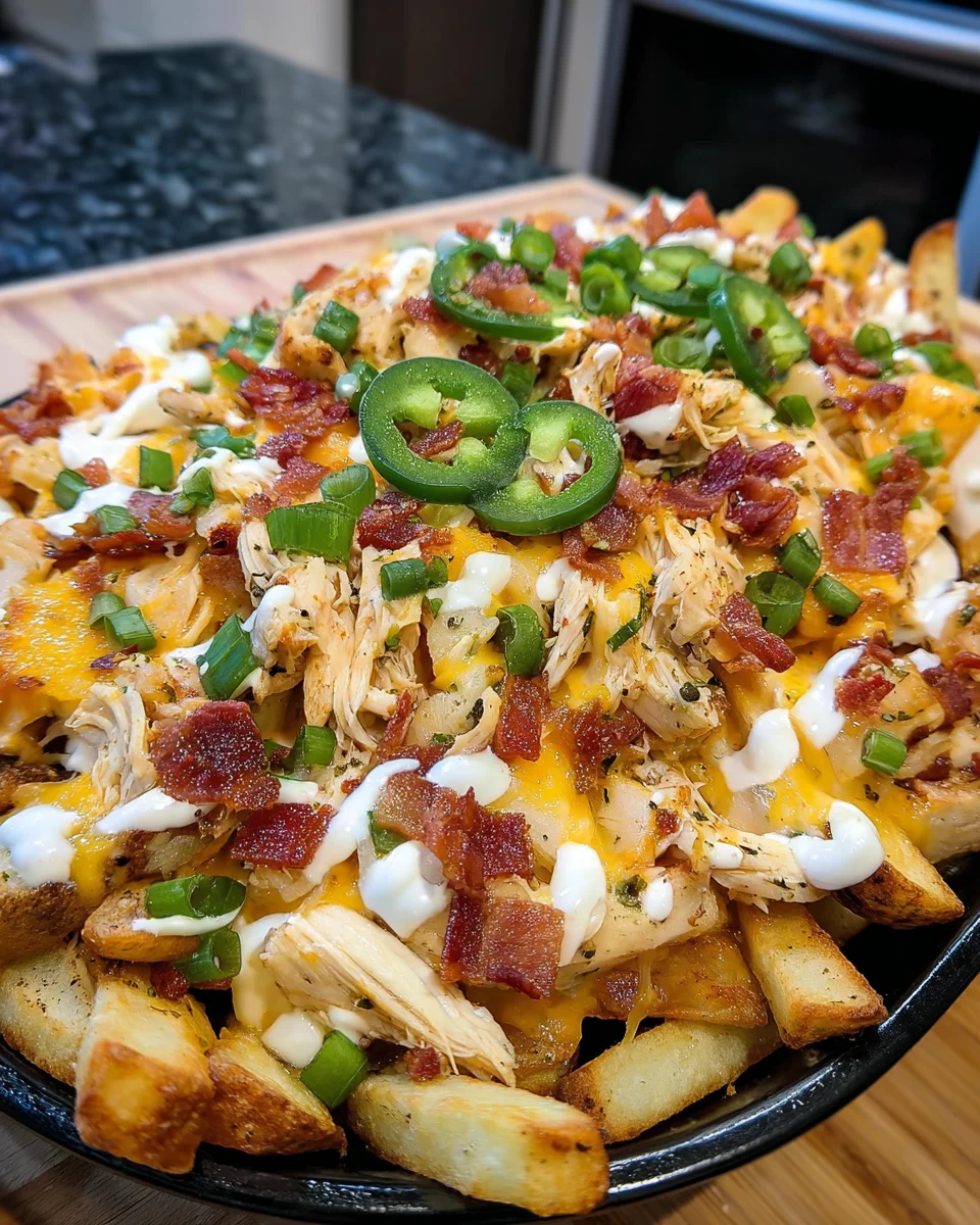 Jalapeño Bacon Ranch Chicken Cheese Fries