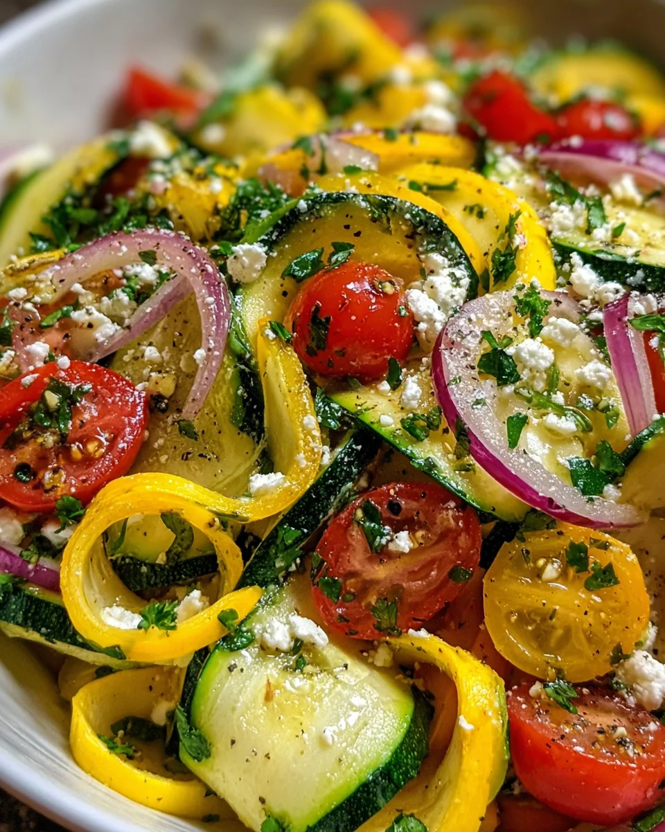 Mediterranean Zucchini-Squash Ribbon Salad