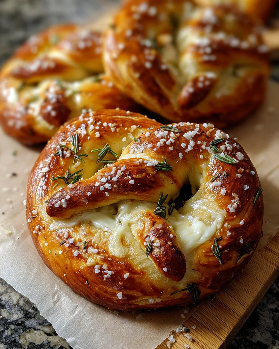Mozzarella Stuffed Soft Pretzels