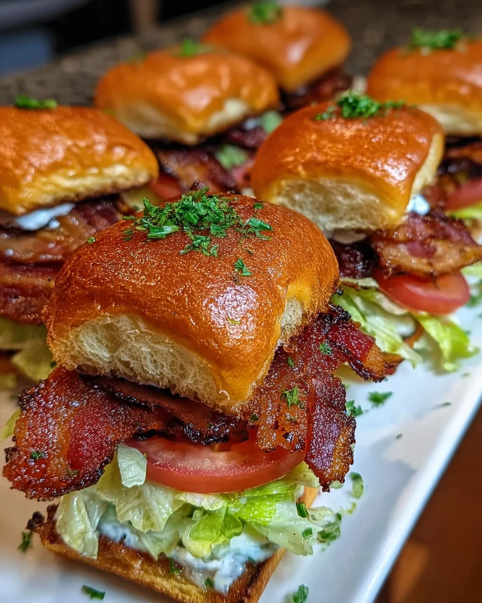 Candied Bacon BLT Sliders