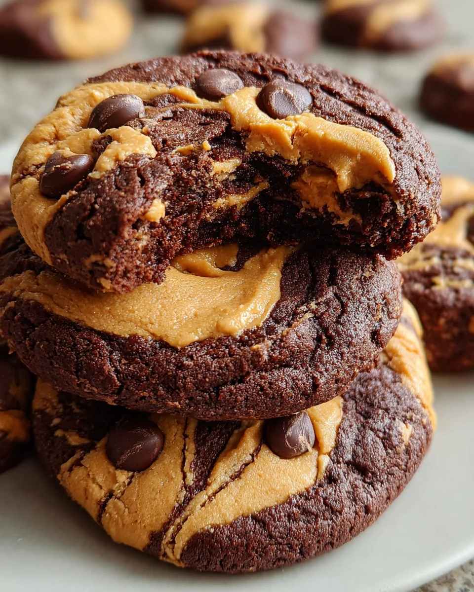Peanut Butter Brownie Swirl Cookies