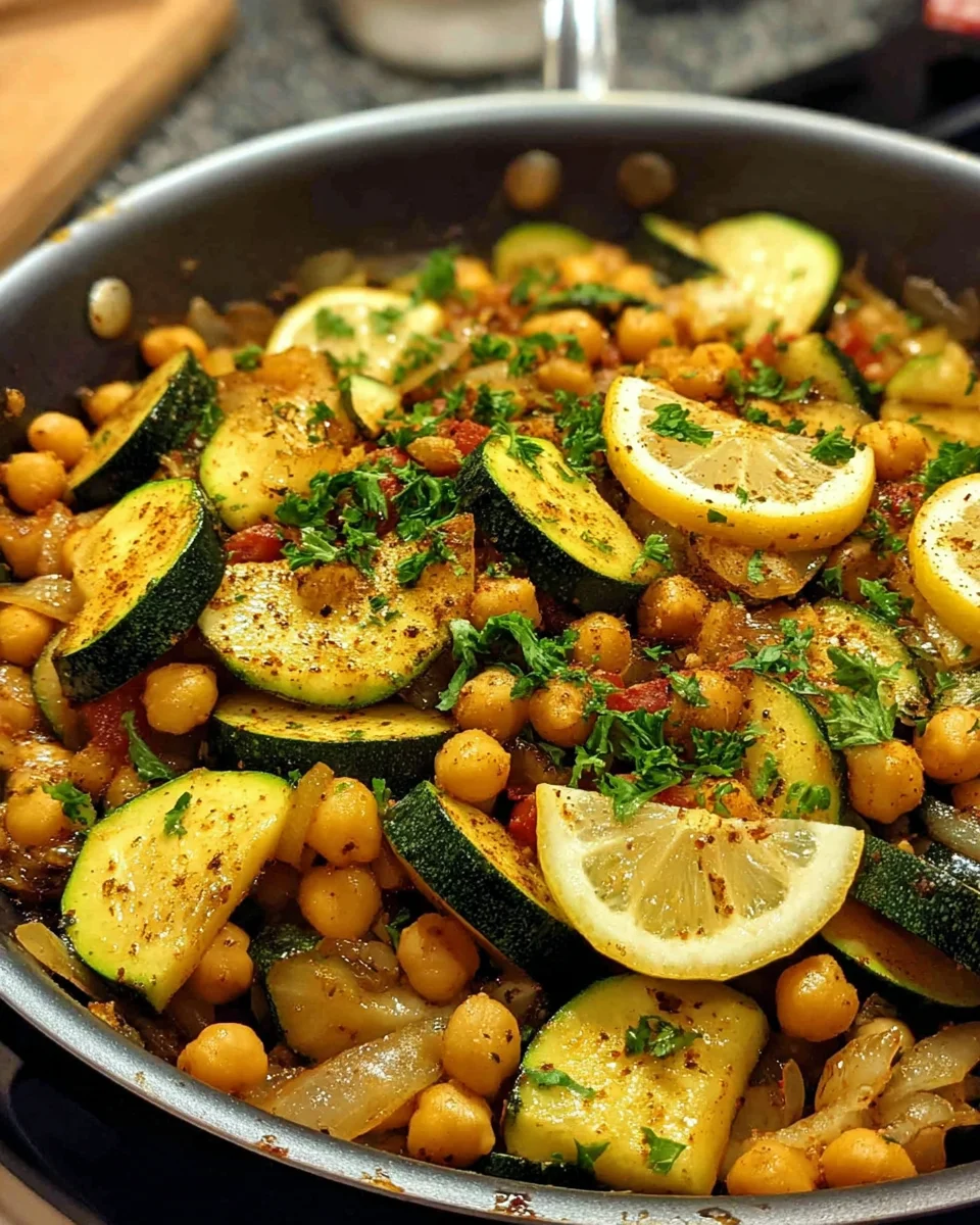 Zucchini and Chickpea Skillet