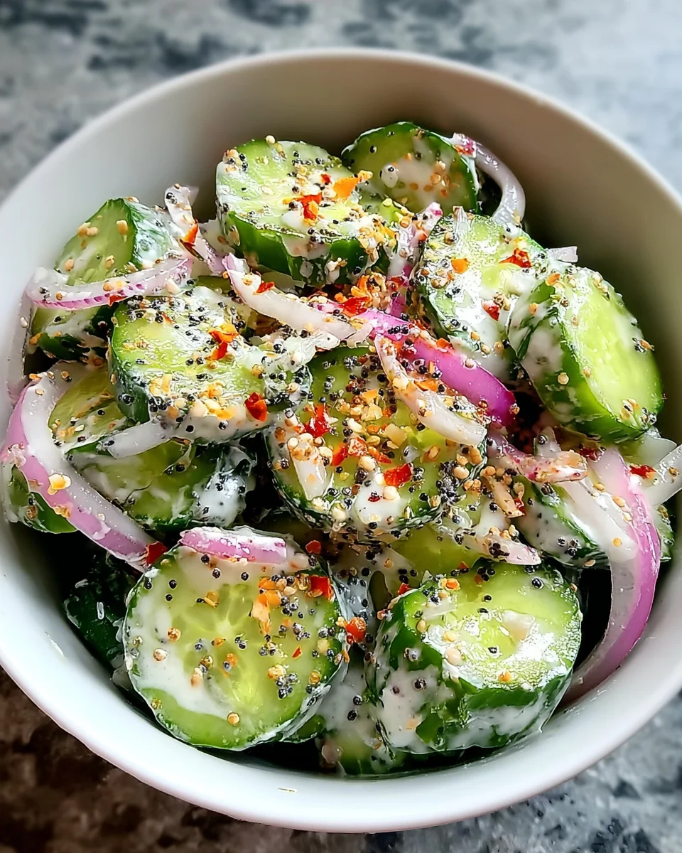 Cucumber Everything Bagel Salad