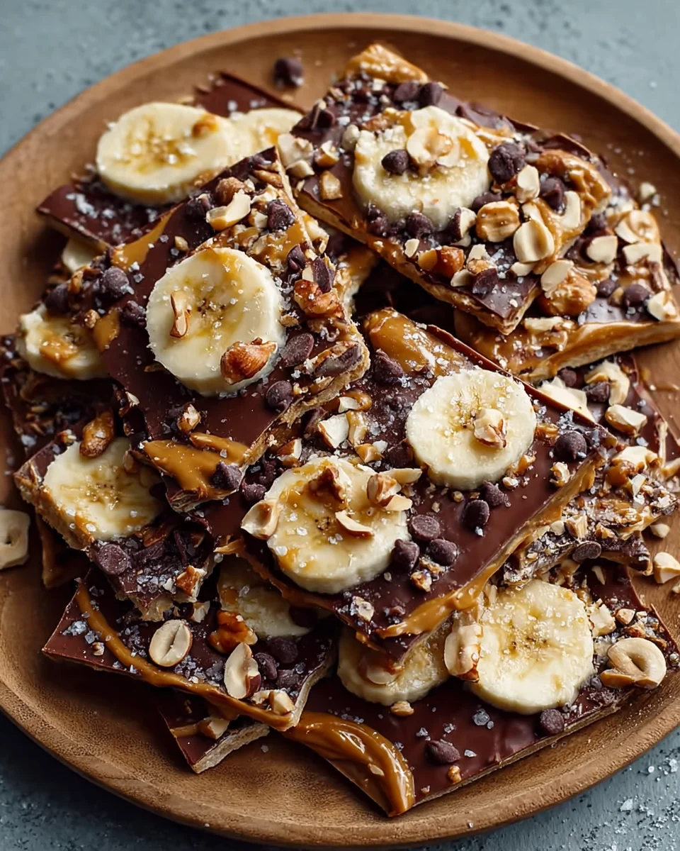 Frozen Banana Nut-Butter Bark