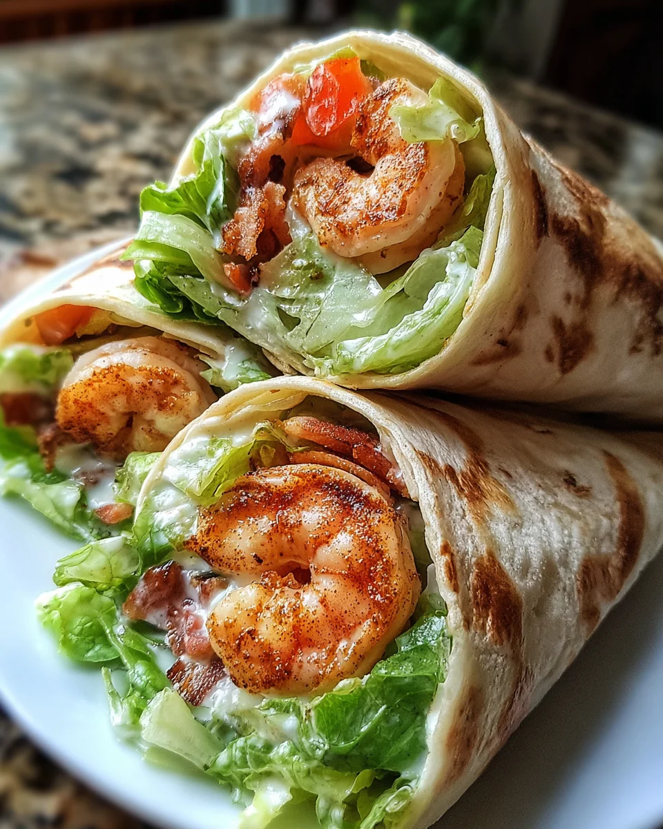 Grilled Shrimp Caesar Wraps