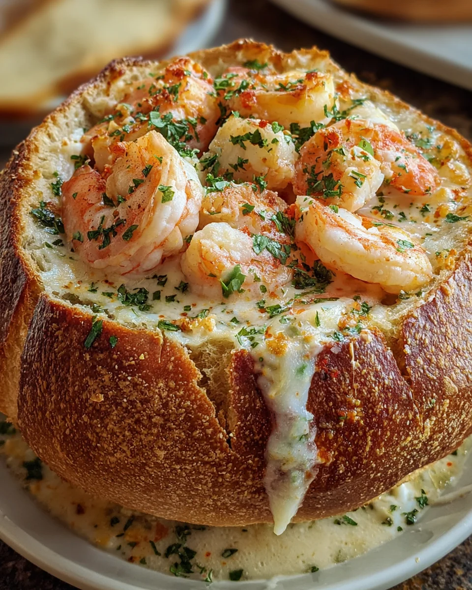 Stuffed Seafood Bread Bowl