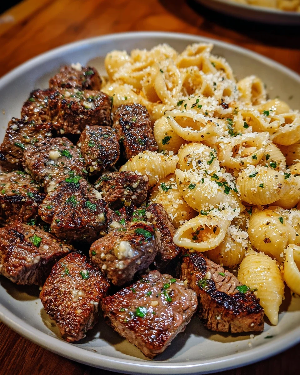 Garlic Butter Steak Bites & Creamy Parmesan Shells await!