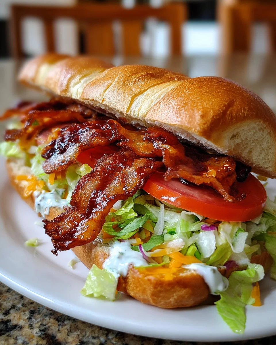 BBQ Bacon Ranch BLT Sandwich