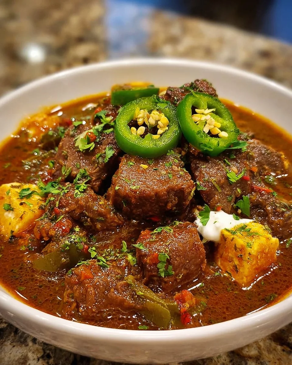 Crockpot Jalapeño Popper Beef Stew