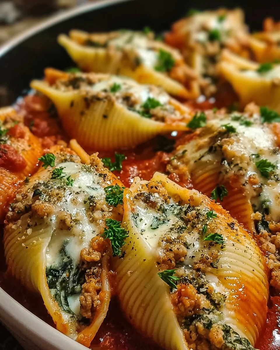 Turkey and Spinach Stuffed Shells