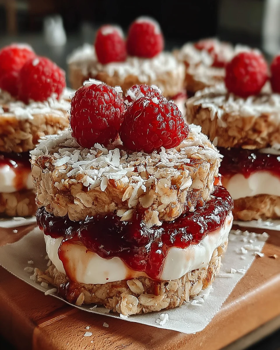 Frozen Raspberry Oat Sandwiches: A Refreshing Delight!