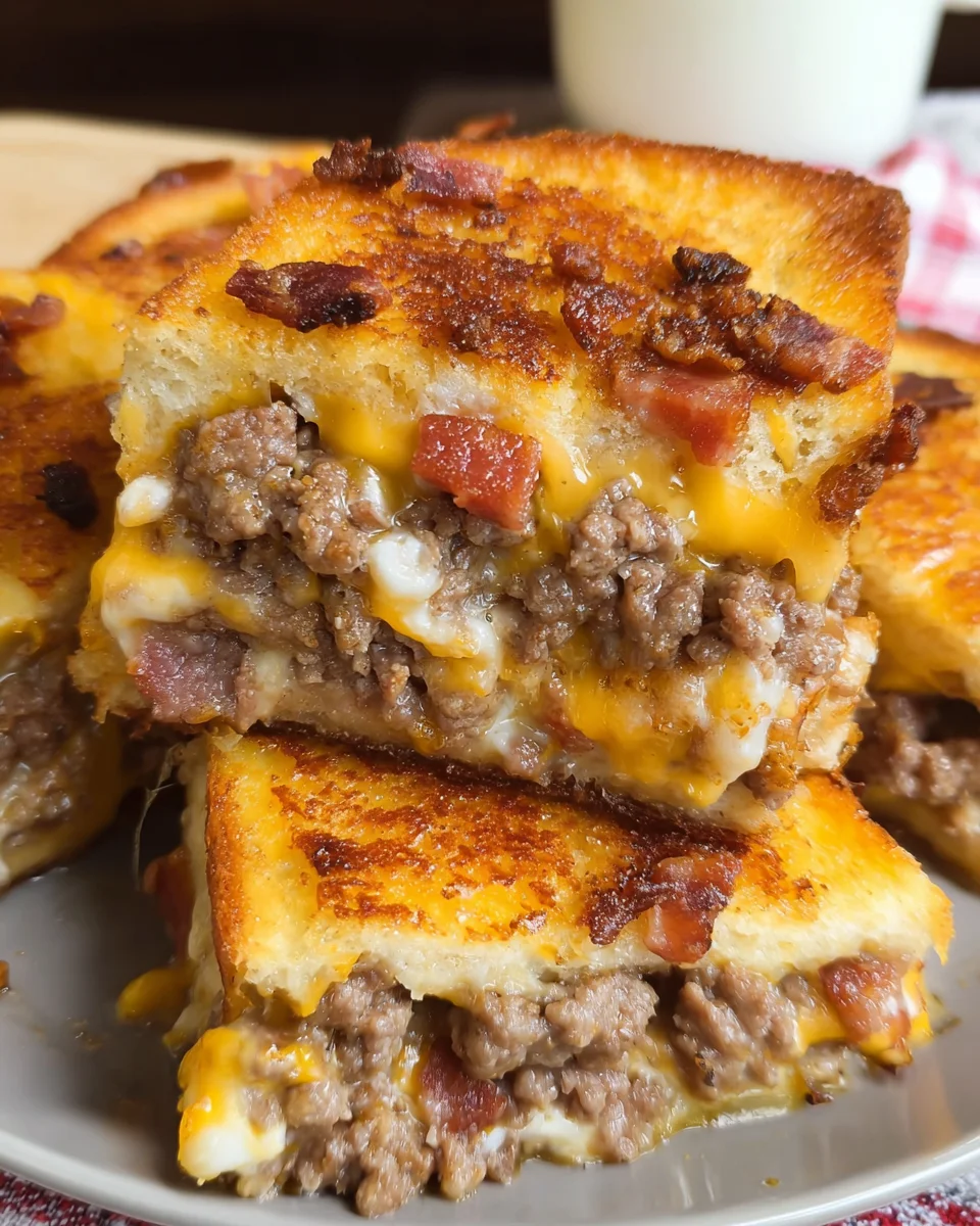 Bacon Cheeseburger Grilled Cheese Casserole