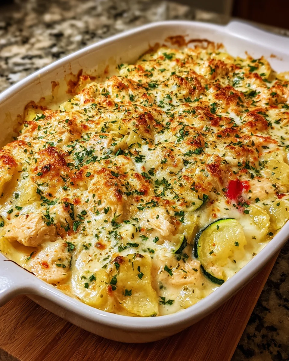 Chicken Zucchini Casserole: A Creamy, Cheesy Delight!