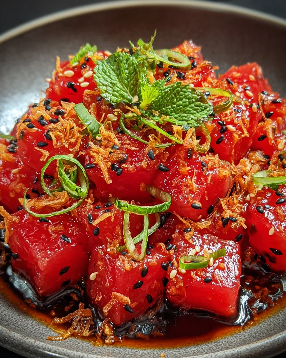 Sweet-Heat Watermelon Poke
