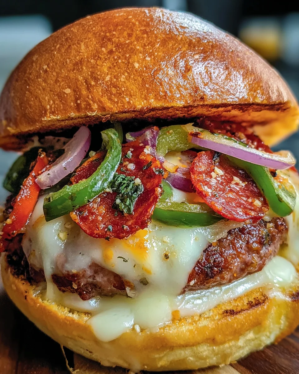 Pepperoni Burger Provolone Brioche