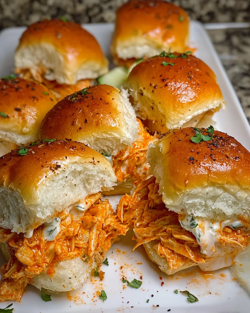 Spicy Buffalo Chicken Sliders