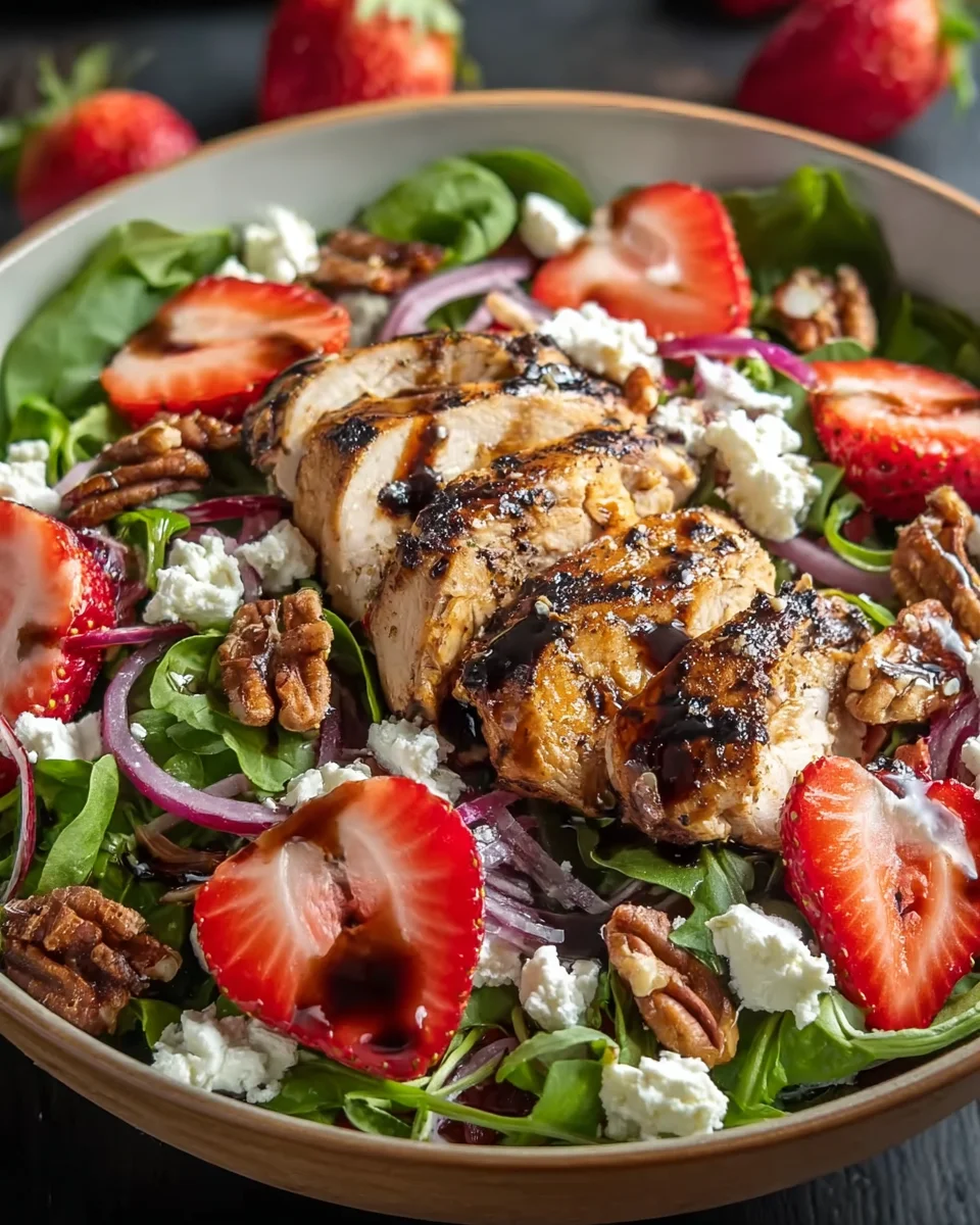 Strawberry Balsamic Chicken Salad