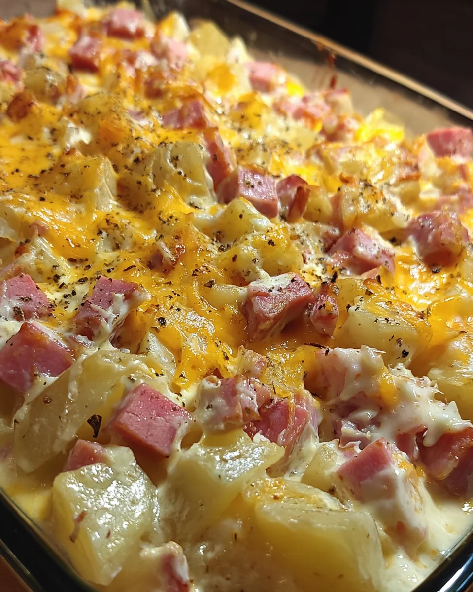 Cheesy Ham Potato Casserole