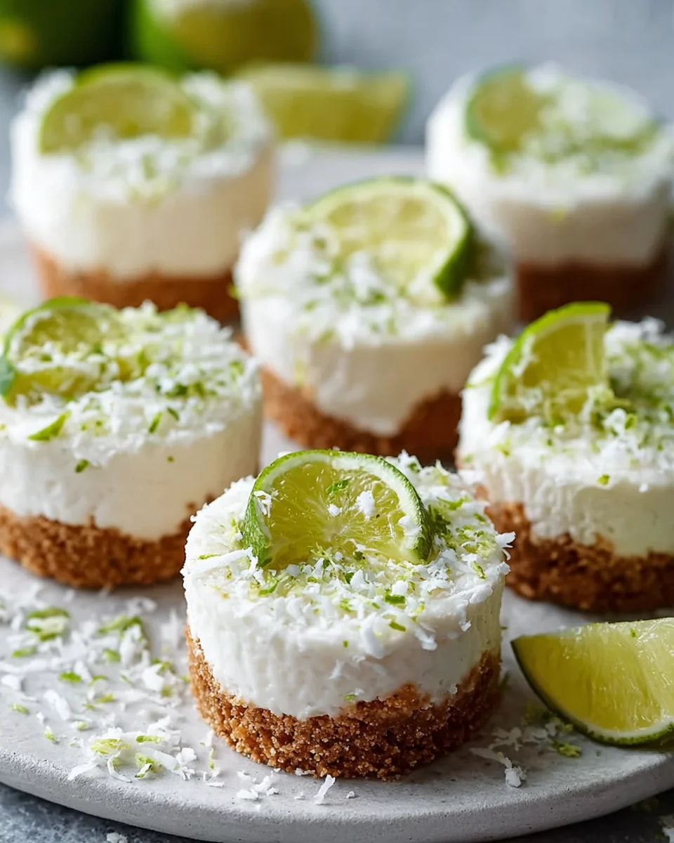 Coconut Lime Cheesecake Bites